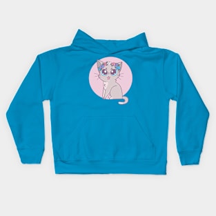 Subtle Trans Pride Cat Kids Hoodie